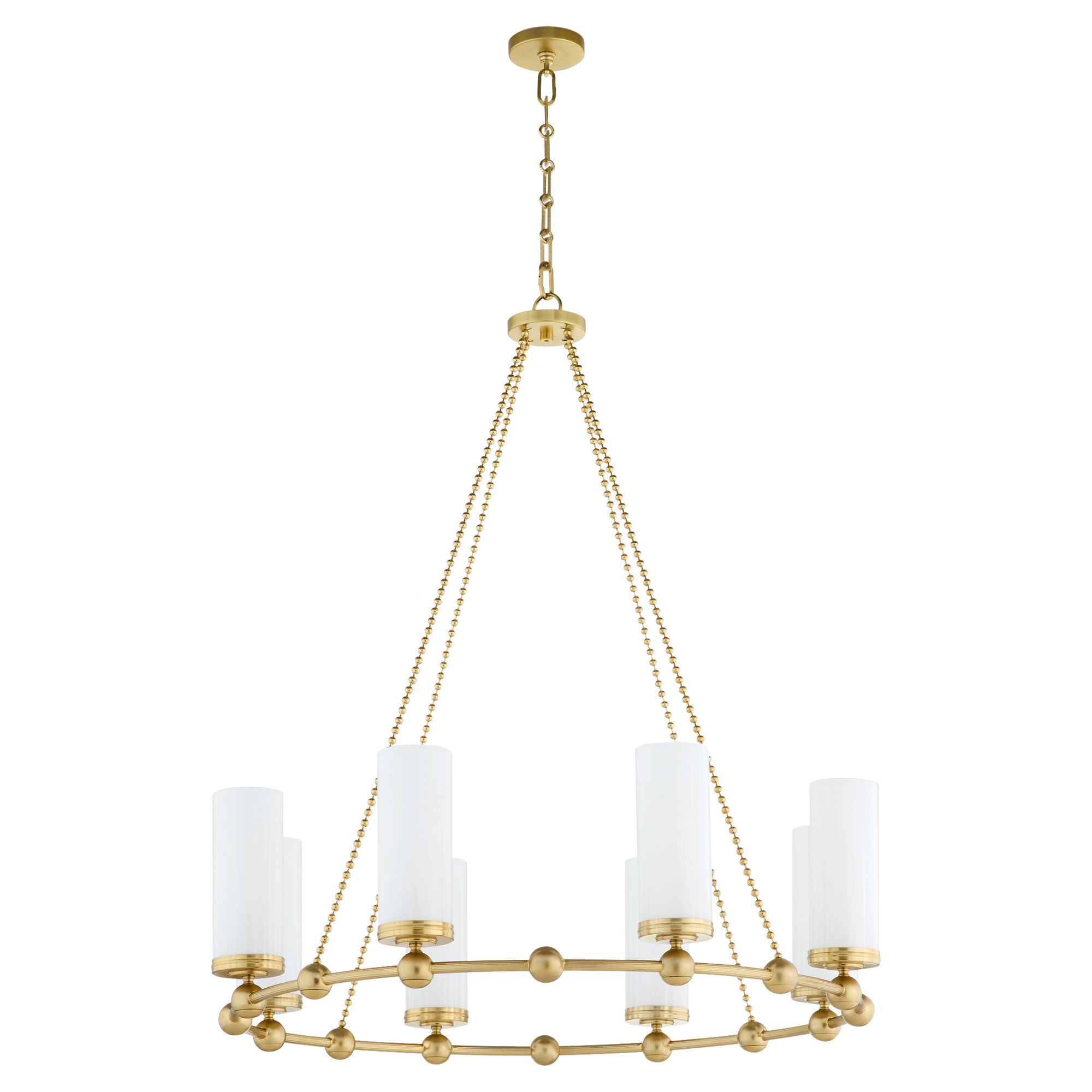 Image 2 Quorum International Lee BLVD 2.0 8LT Aged Brass Chandelier more views