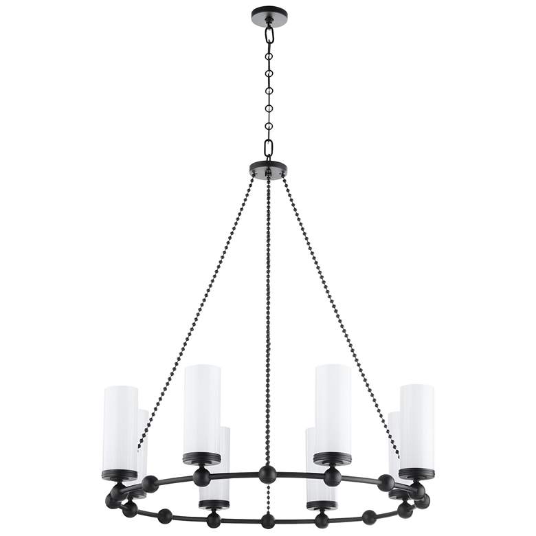 Image 1 Quorum International Lee BLVD 2.08 LT Matte Black Chandelier