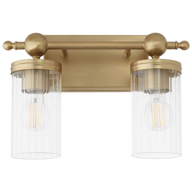 Image 1 Quorum International Lee Blvd 2LT Aged Brass 2anity Light