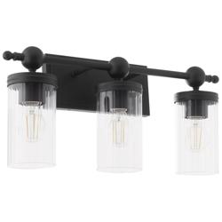 Quorum International Lee Blvd 3LT Matte Black Vanity Light