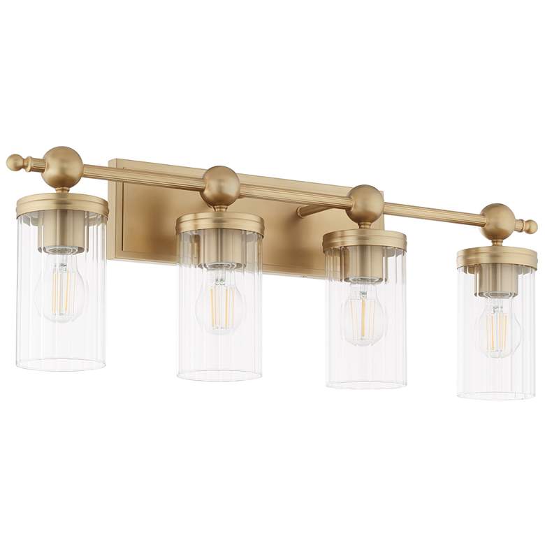 Image 1 Quorum International Lee Blvd 4LT Aged Brass Vanity Light