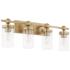 Quorum International Lee Blvd 4LT Aged Brass Vanity Light