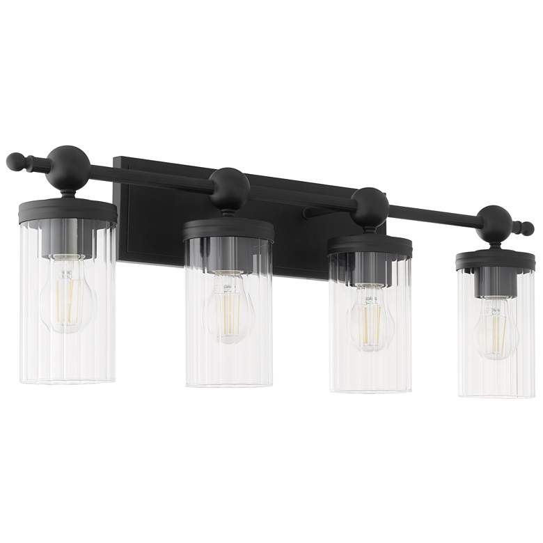 Image 1 Quorum International Lee Blvd 4LT Matte Black 4anity Light