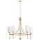 Quorum International Lee BLVD 5LT Aged Brass Chandelier