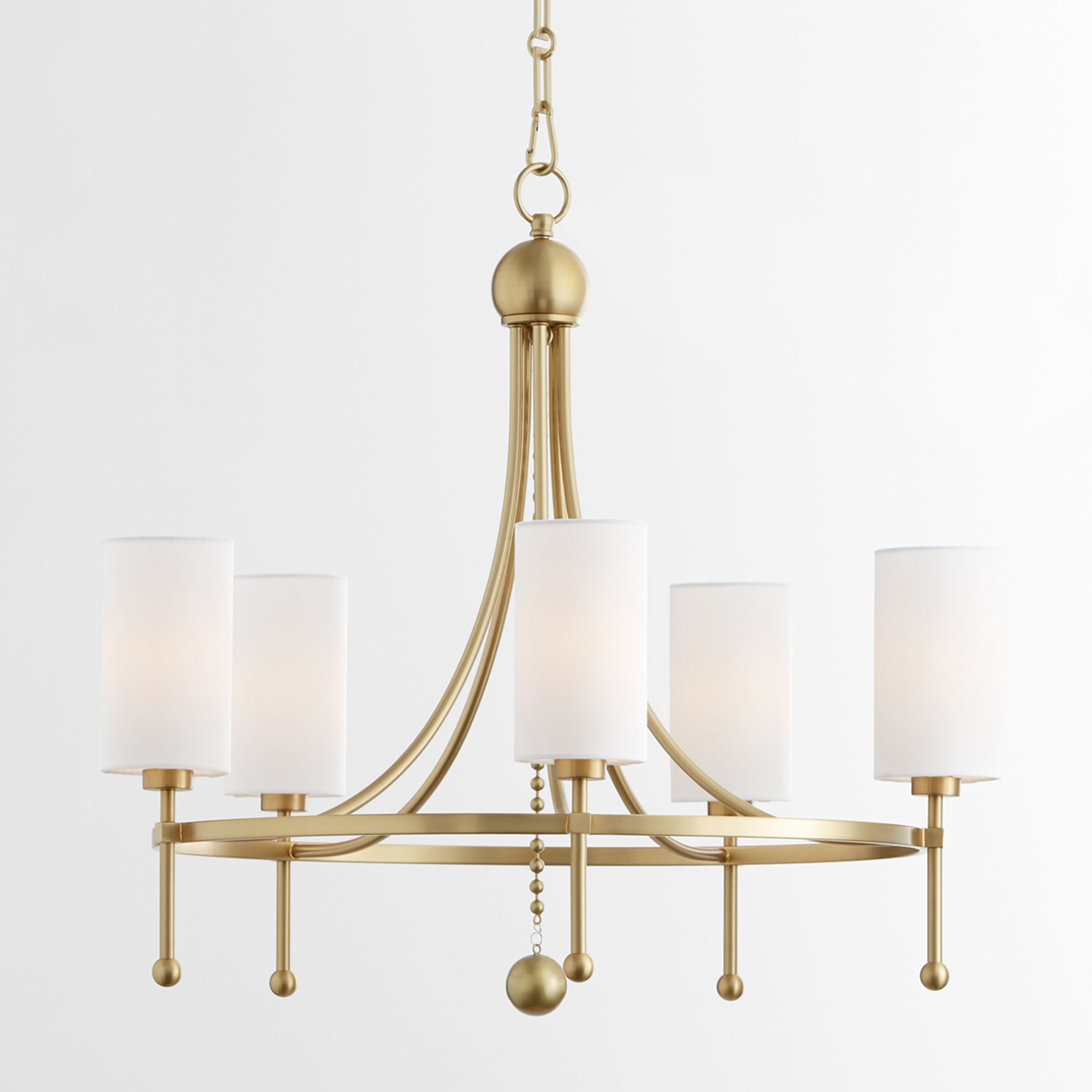 Image 4 Quorum International Lee BLVD 5LT Aged Brass Chandelier more views
