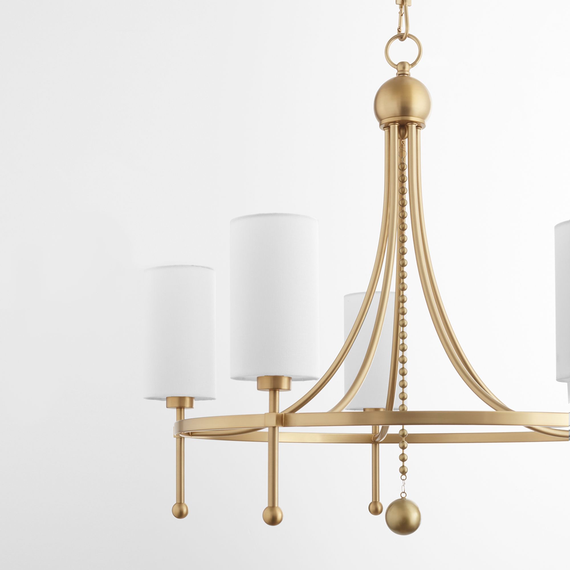 Image 5 Quorum International Lee BLVD 5LT Aged Brass Chandelier more views