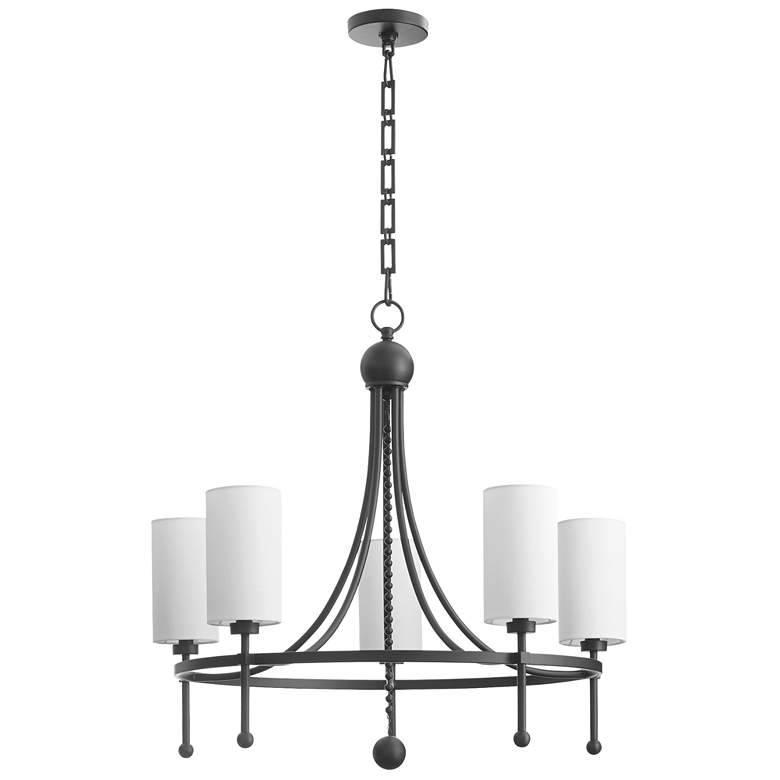 Image 1 Quorum International Lee BLVD 5LT Matte Black Chandelier
