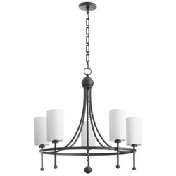 Quorum International Lee BLVD 5LT Matte Black Chandelier