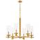 Quorum International Lee BLVD 6LT Aged Brass Chandelier
