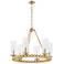 Quorum International Lee BLVD 6LT Aged Brass Ring Chandelier