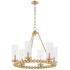 Quorum International Lee BLVD 6LT Aged Brass Ring Chandelier