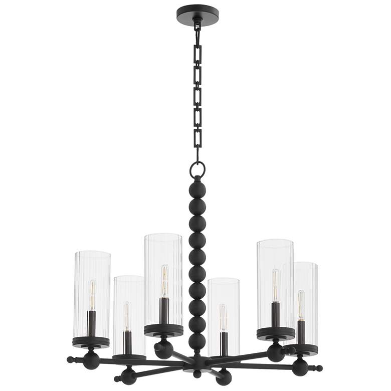Image 1 Quorum International Lee BLVD 6LT Matte Black Chandelier