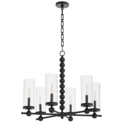 Quorum International Lee BLVD 6LT Matte Black Chandelier