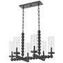 Quorum International Lee BLVD 6LT Matte Black Chandelier
