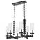 Quorum International Lee BLVD 6LT Matte Black Chandelier