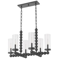 Quorum International Lee BLVD 6LT Matte Black Chandelier