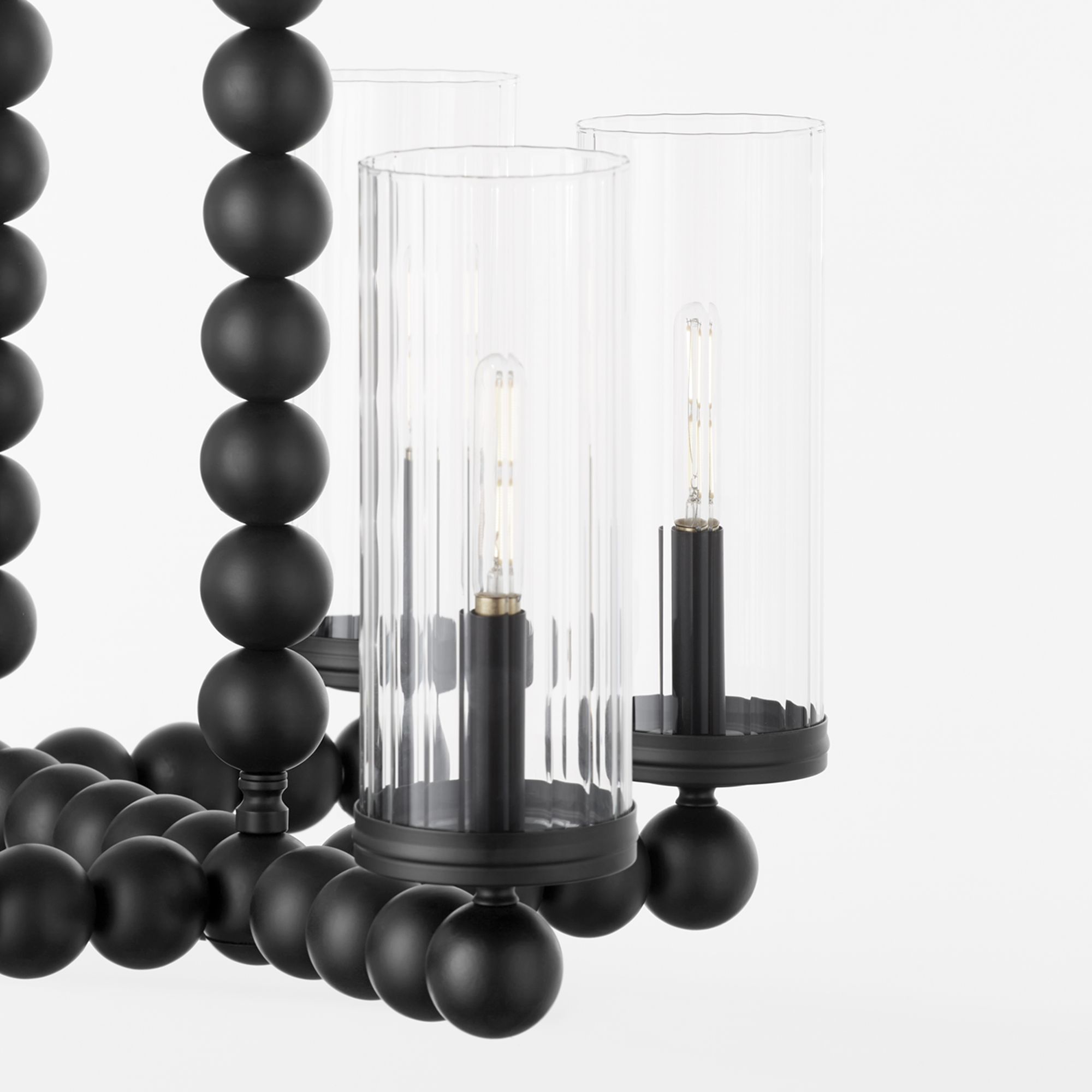 Image 3 Quorum International Lee BLVD 6LT Matte Black Chandelier more views