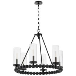 Quorum International Lee BLVD 6LT Matte Black Ring Chandelier
