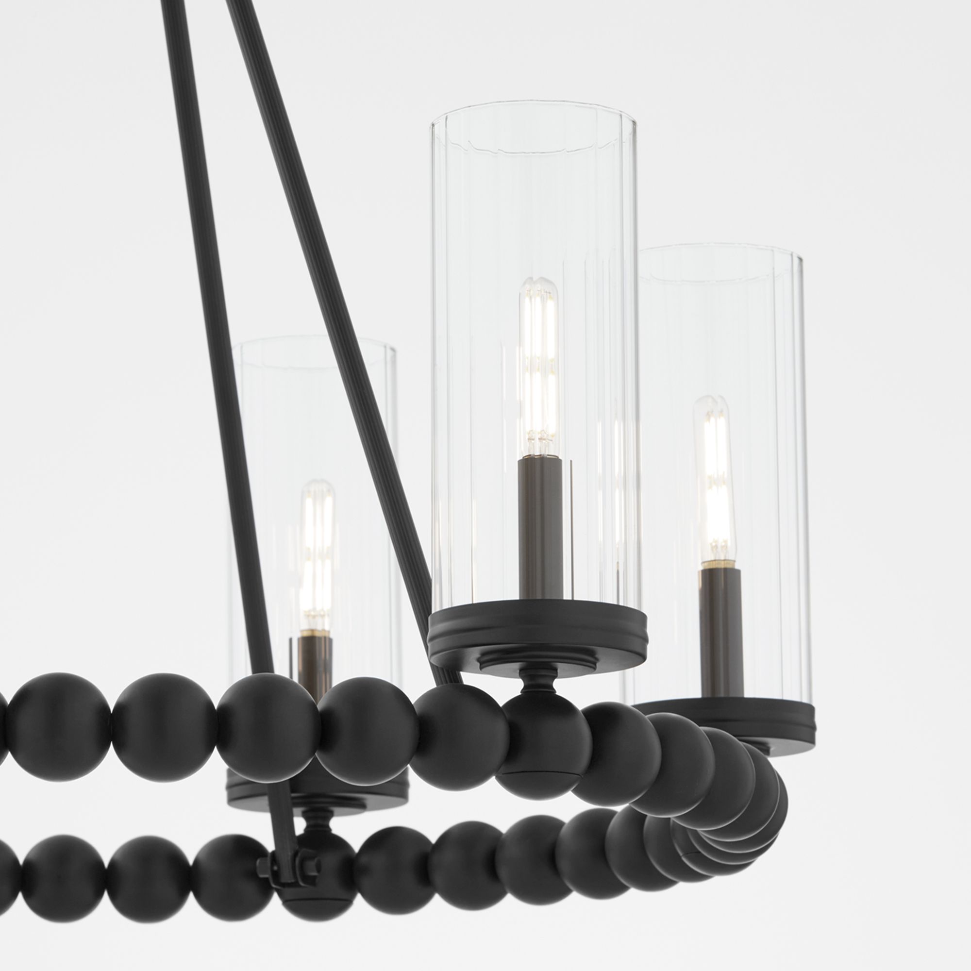 Image 4 Quorum International Lee BLVD 6LT Matte Black Ring Chandelier more views