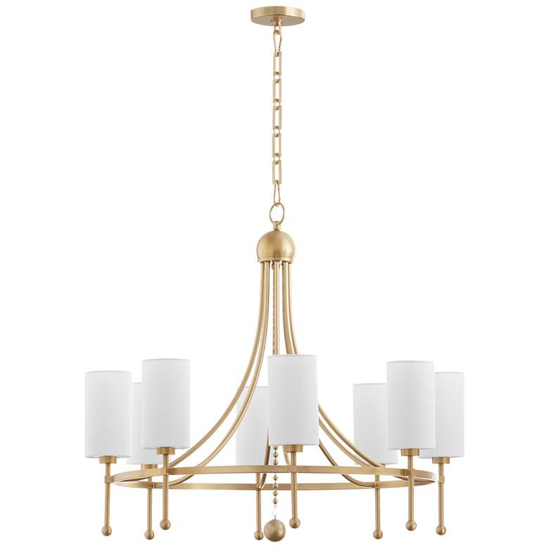 Image 1 Quorum International Lee BLVD 8LT Aged Brass Chandelier