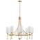 Quorum International Lee BLVD 8LT Aged Brass Chandelier
