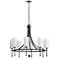 Quorum International Lee BLVD 8LT Matte Black Chandelier
