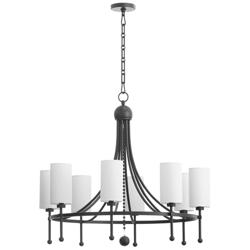 Quorum International Lee BLVD 8LT Matte Black Chandelier