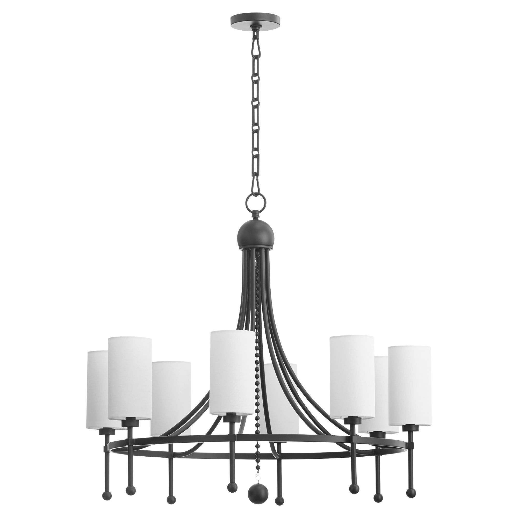 Image 2 Quorum International Lee BLVD 8LT Matte Black Chandelier more views