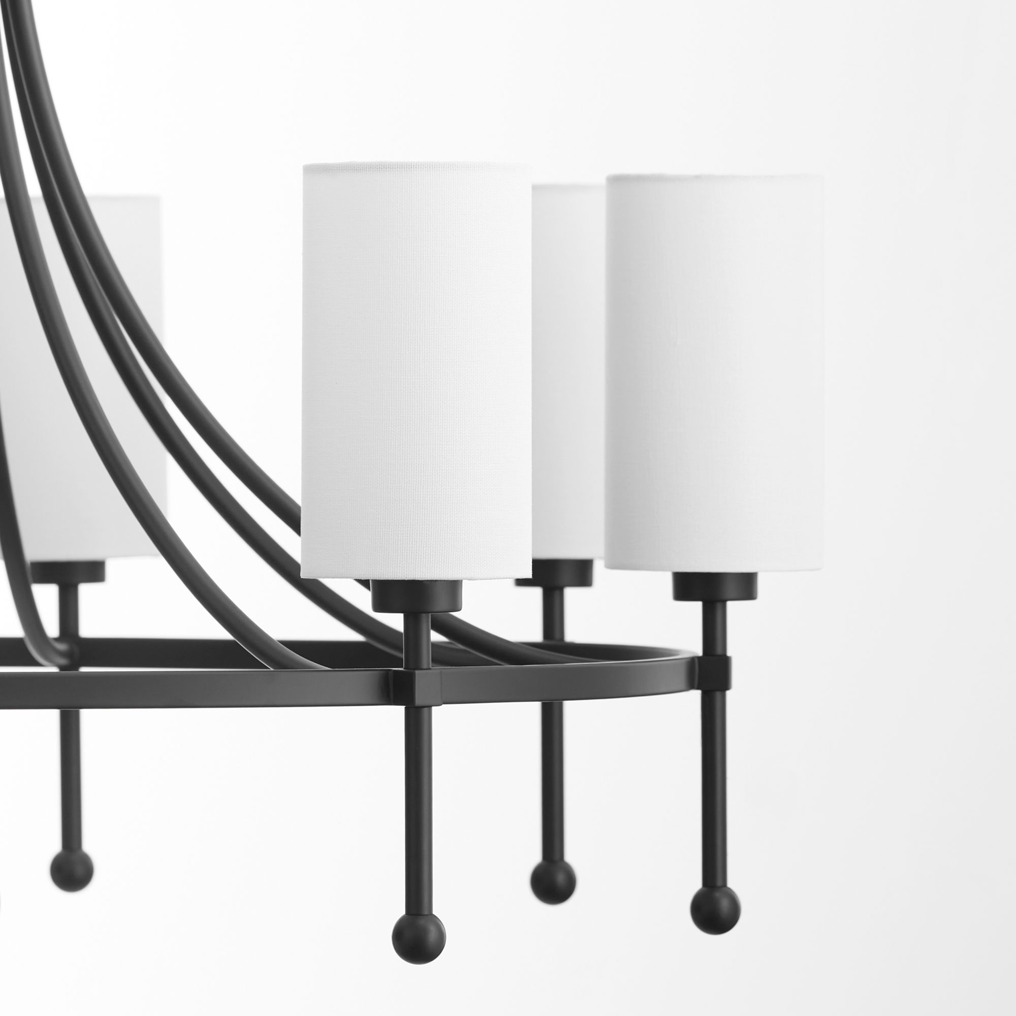 Image 5 Quorum International Lee BLVD 8LT Matte Black Chandelier more views