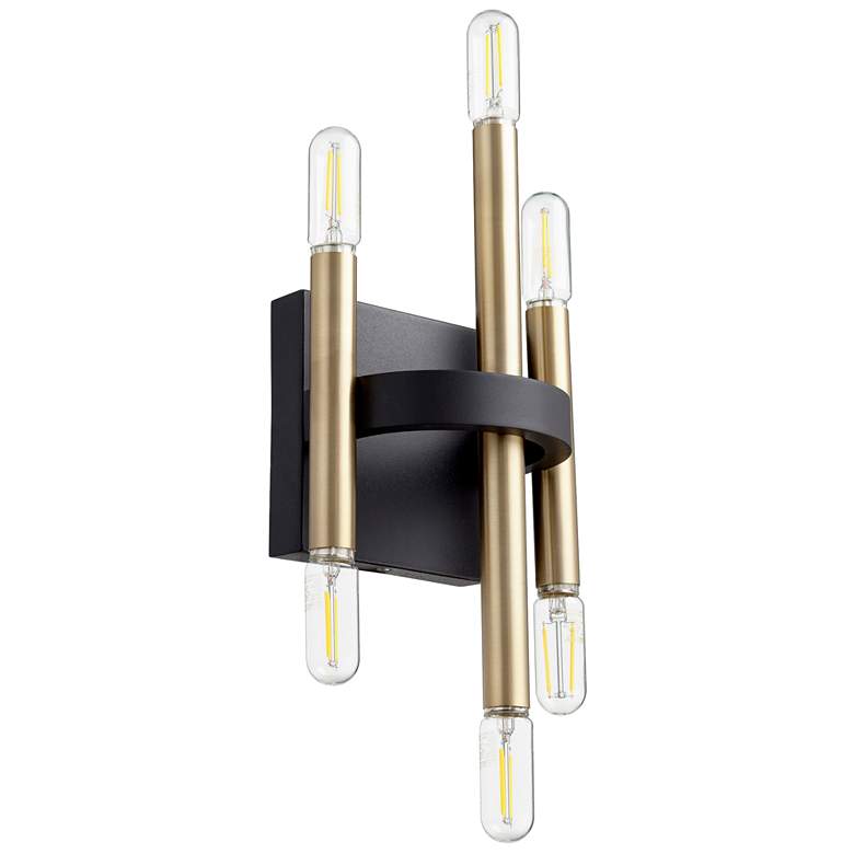 Image 1 Quorum International Luxe 6LT Black w AGB Wall Mount