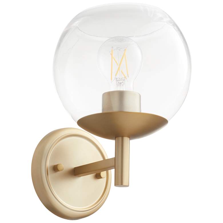 Image 1 Quorum International Lyon 1LT Aged Brass Wall Mount