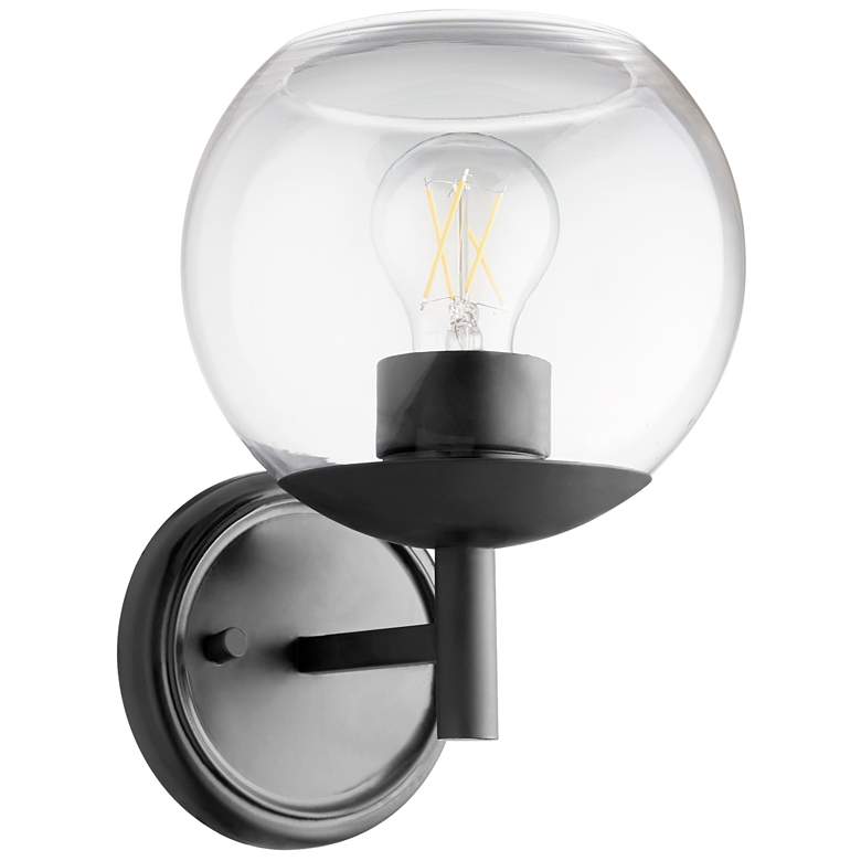 Image 1 Quorum International Lyon 1LT Matte Black Wall Mount