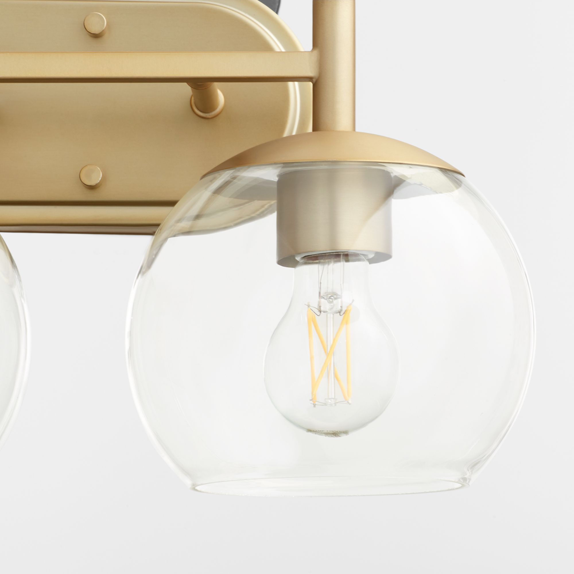 Image 3 Quorum International Lyon 2LT Aged Brass Vanity Light more views