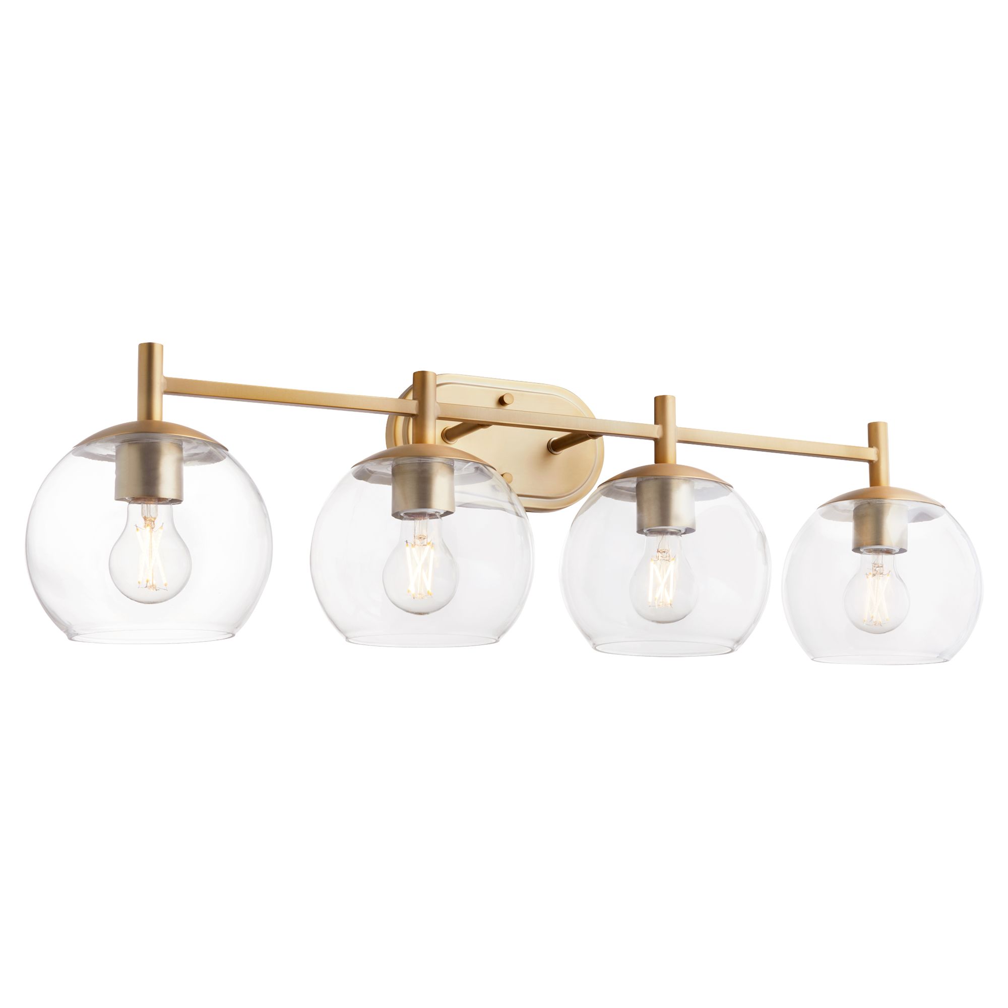Image 4 Quorum International Lyon 2LT Aged Brass Vanity Light more views