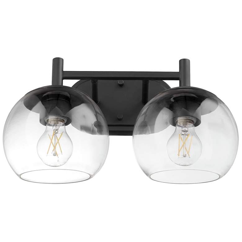 Image 1 Quorum International Lyon 2LT Matte Black Vanity Light