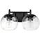 Quorum International Lyon 2LT Matte Black Vanity Light