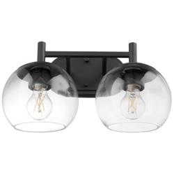 Quorum International Lyon 2LT Matte Black Vanity Light