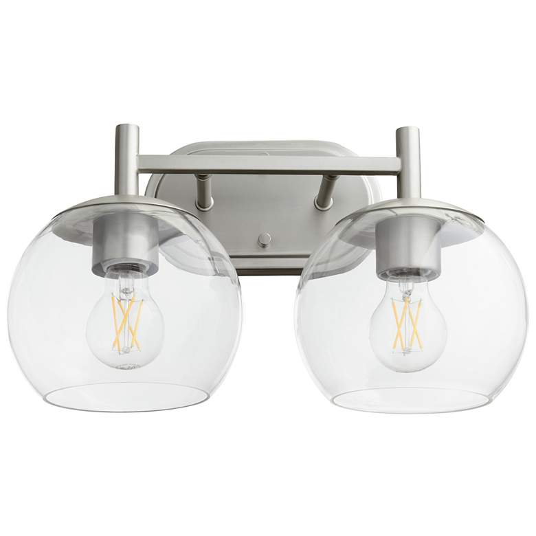 Image 1 Quorum International Lyon 2LT Satin Nickel Vanity Light