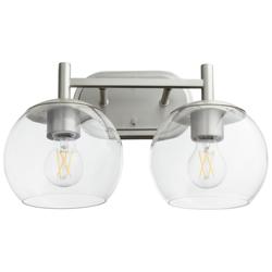Quorum International Lyon 2LT Satin Nickel Vanity Light