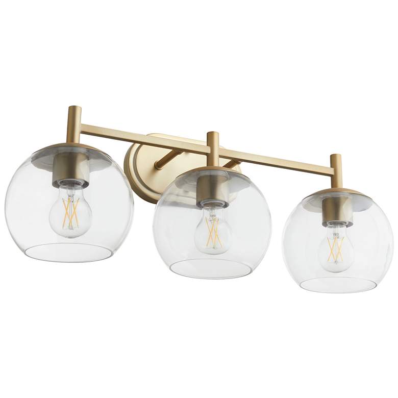 Image 1 Quorum International Lyon 3LT Aged Brass Vanity Light