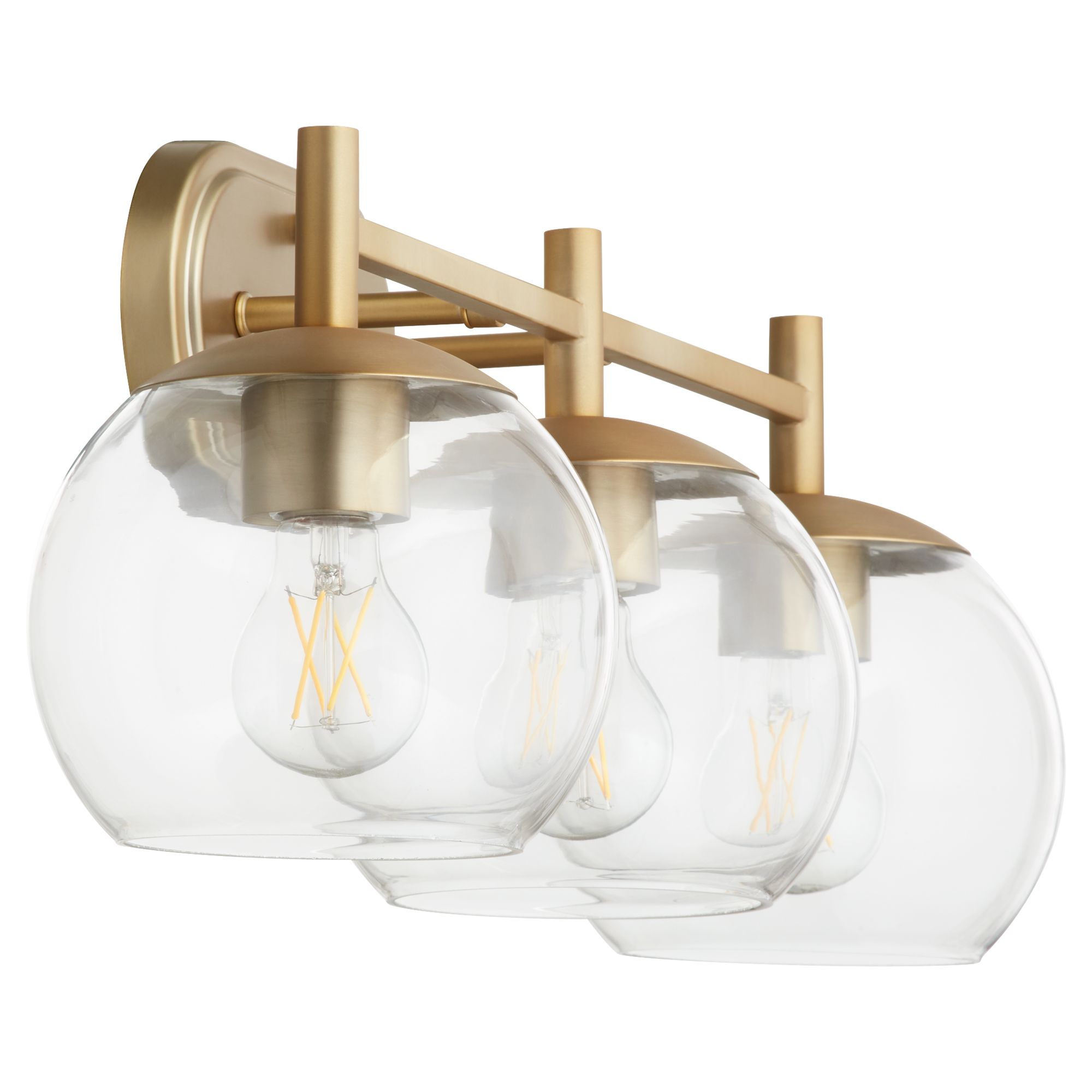 Image 3 Quorum International Lyon 3LT Aged Brass Vanity Light more views