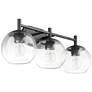 Quorum International Lyon 3LT Matte Black Vanity Light
