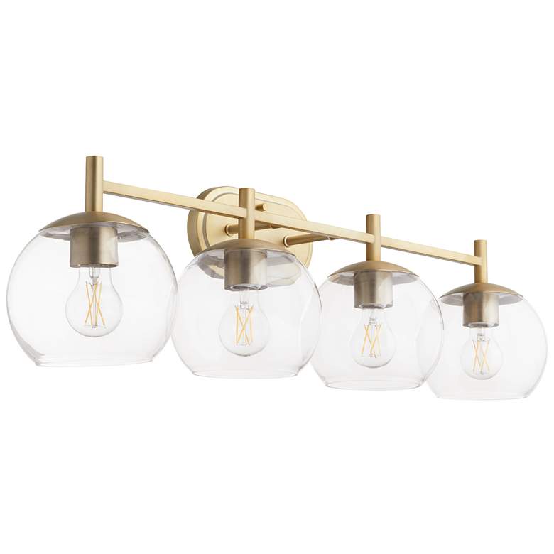 Image 1 Quorum International Lyon 4LT Aged Brass Vanity Light