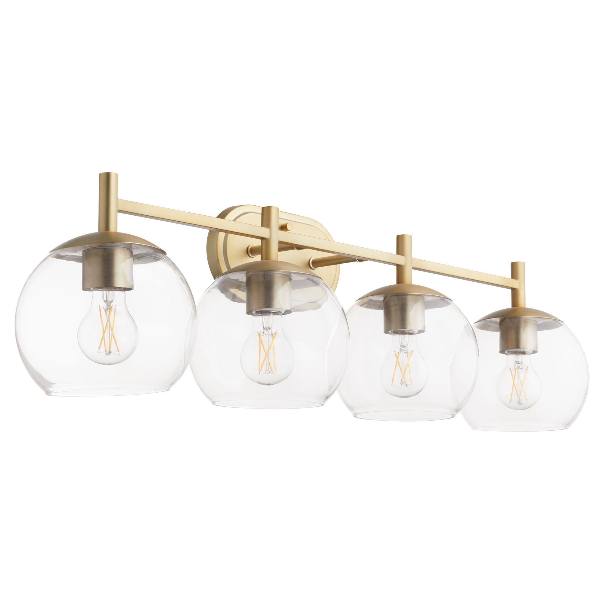 Image 2 Quorum International Lyon 4LT Aged Brass Vanity Light more views