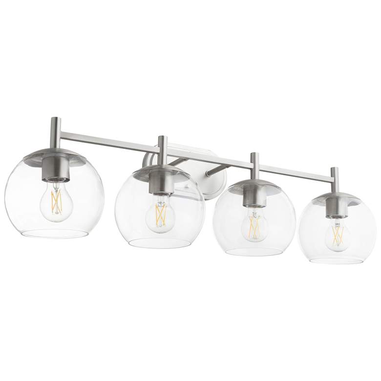 Image 1 Quorum International Lyon 4LT Satin Nickel Vanity Light