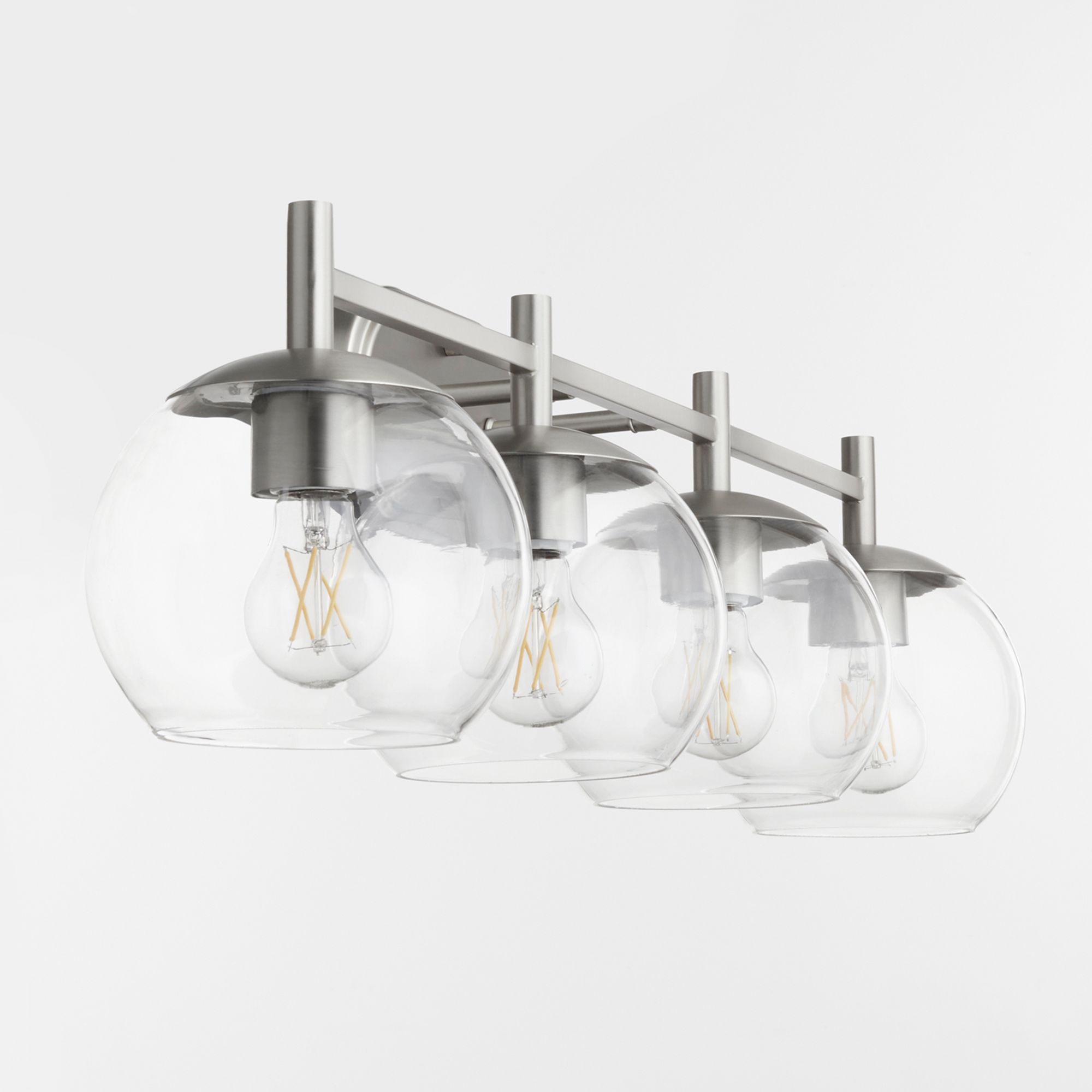 Image 3 Quorum International Lyon 4LT Satin Nickel Vanity Light more views