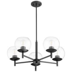 Quorum International Lyon 5LT Matte Black Chandelier