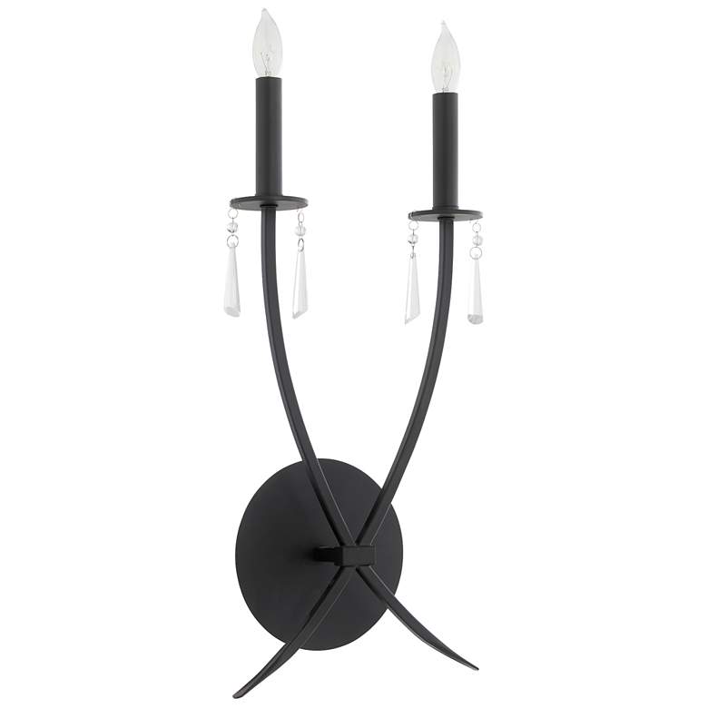 Image 1 Quorum International Majesty 2LT Matte Black Wall Mount
