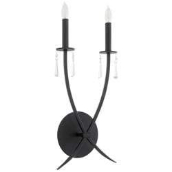 Quorum International Majesty 2LT Matte Black Wall Mount