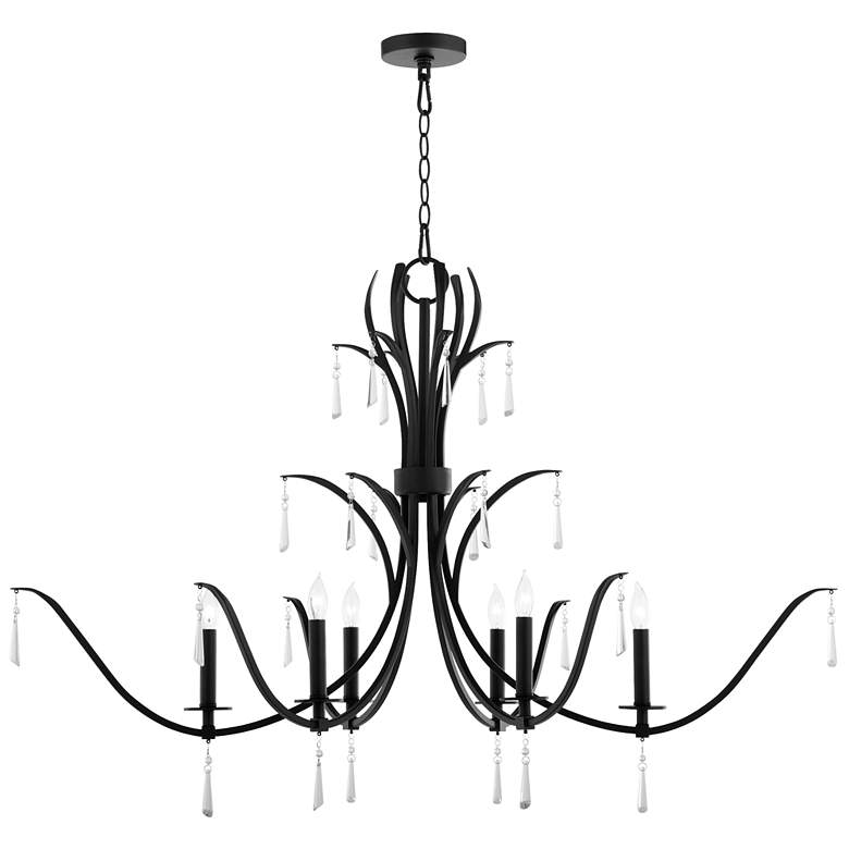 Image 1 Quorum International Majesty 6LT Matte Black Chandelier